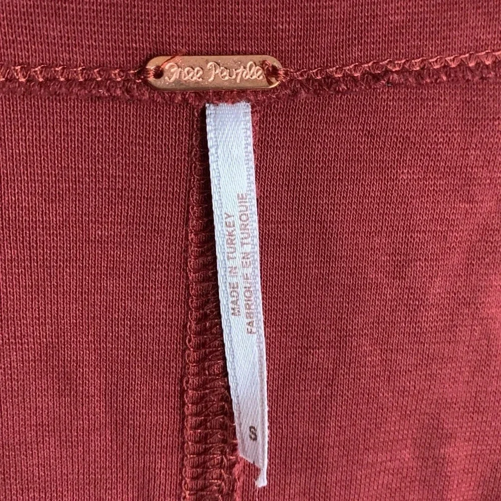 Free People Lace-Up Top Rust Sz Small